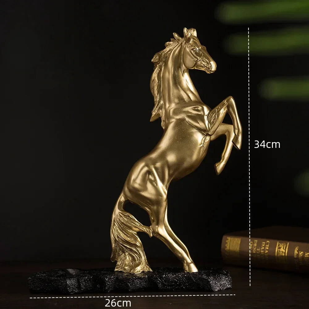 Gold War Horse Resin Wine Bottle Holder – view 7