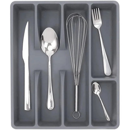 Grey 5-Compartment Cutlery Drawer Organiser – view 3