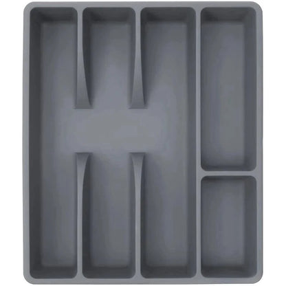 Grey 5-Compartment Cutlery Drawer Organiser – view 4
