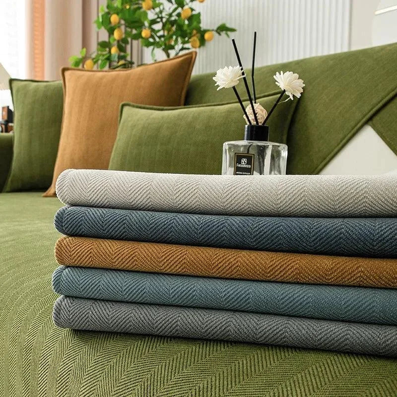 Grey Chenille Non-Slip Sofa Protector – view 7