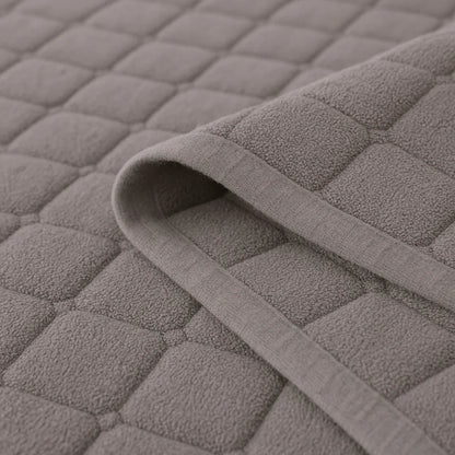 Grey Plush Check Non-Slip Sofa Protector – view 9