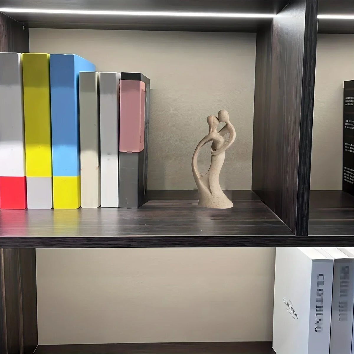 Hand-Finished Sandstone Couple Sculpture – view 2