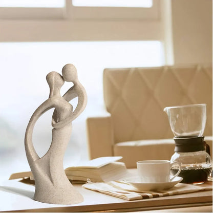 Hand-Finished Sandstone Couple Sculpture – view 4