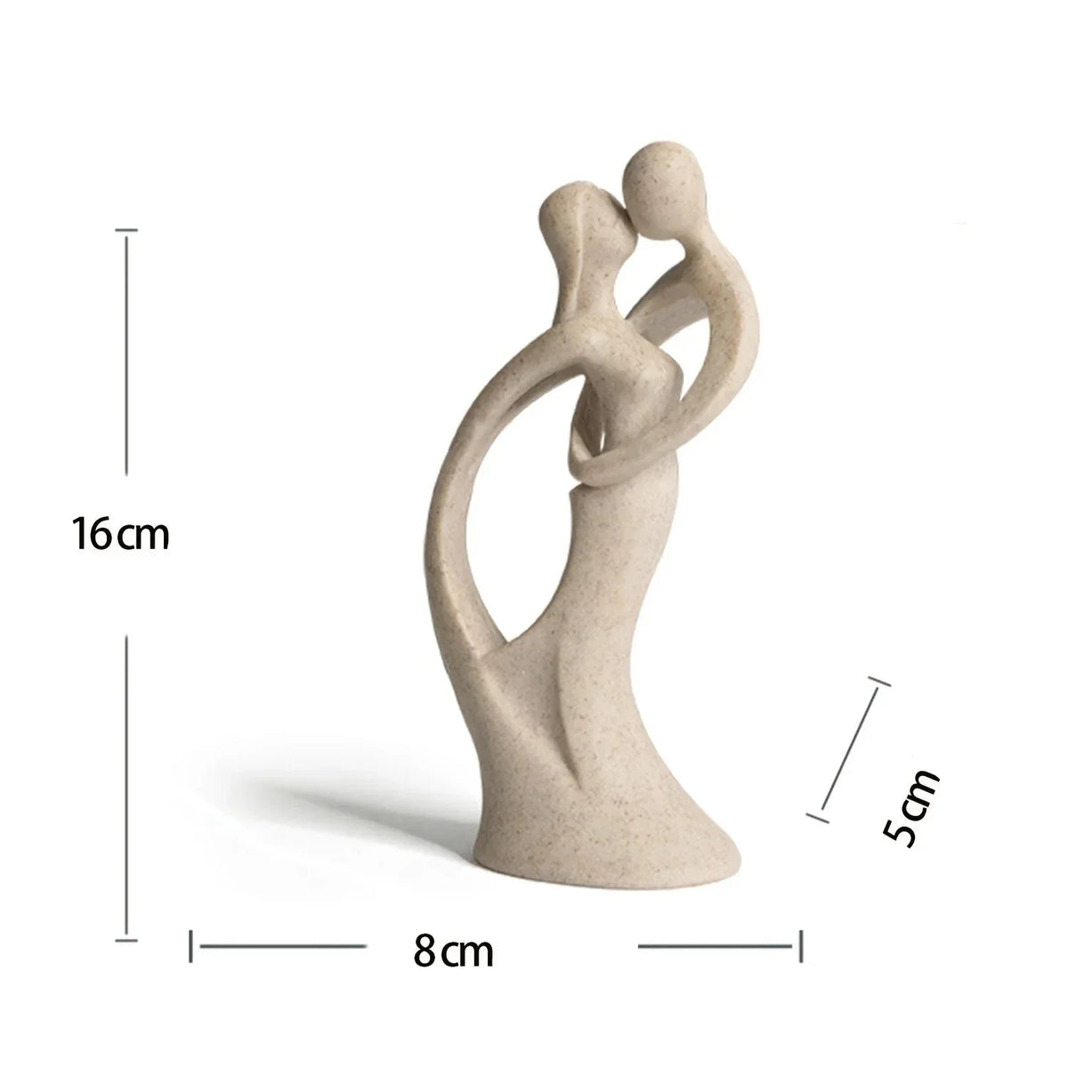 Hand-Finished Sandstone Couple Sculpture – view 6