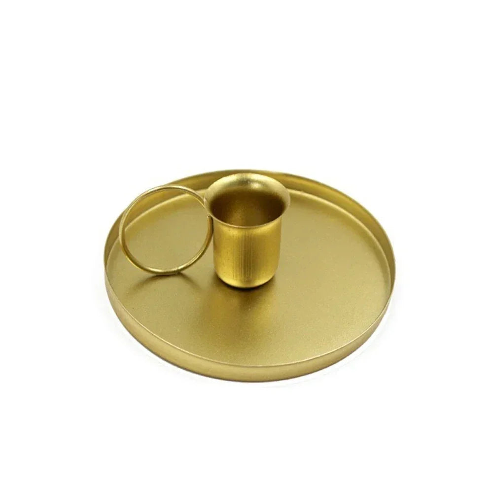 Handled Metal Pillar Candle Holder – view 6
