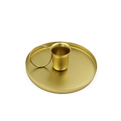 Handled Metal Pillar Candle Holder – view 6