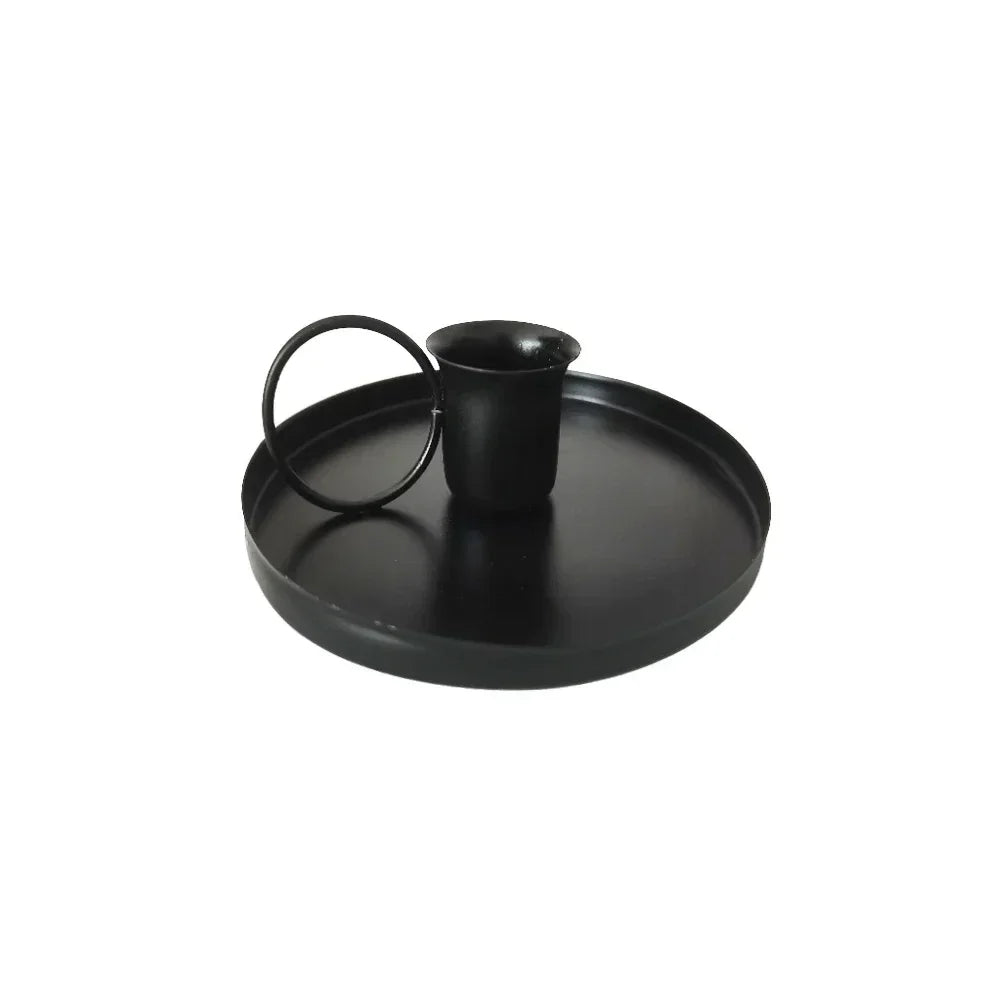 Handled Metal Pillar Candle Holder – view 7