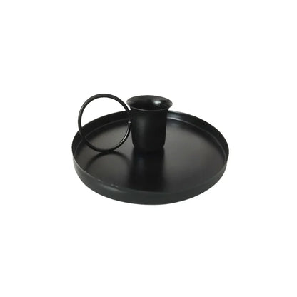 Handled Metal Pillar Candle Holder – view 7