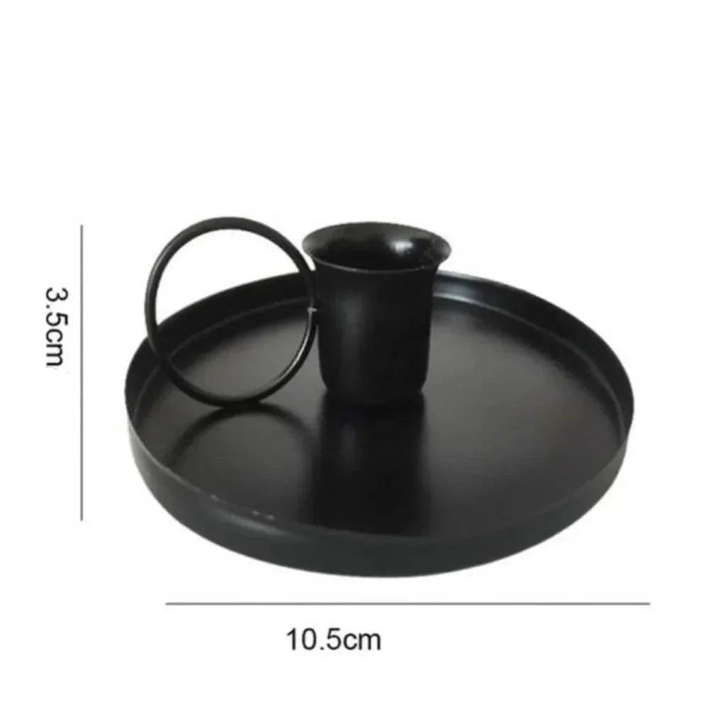 Handled Metal Pillar Candle Holder – view 8