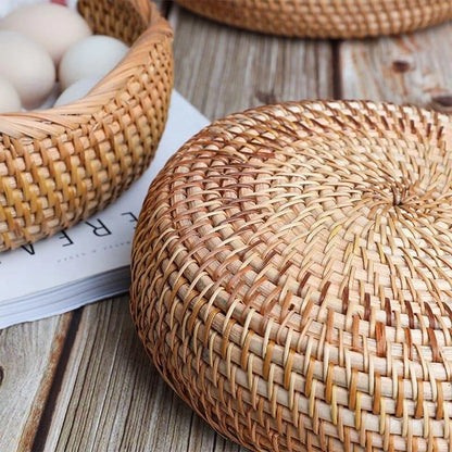 Handwoven rattan organiser basket – view 10