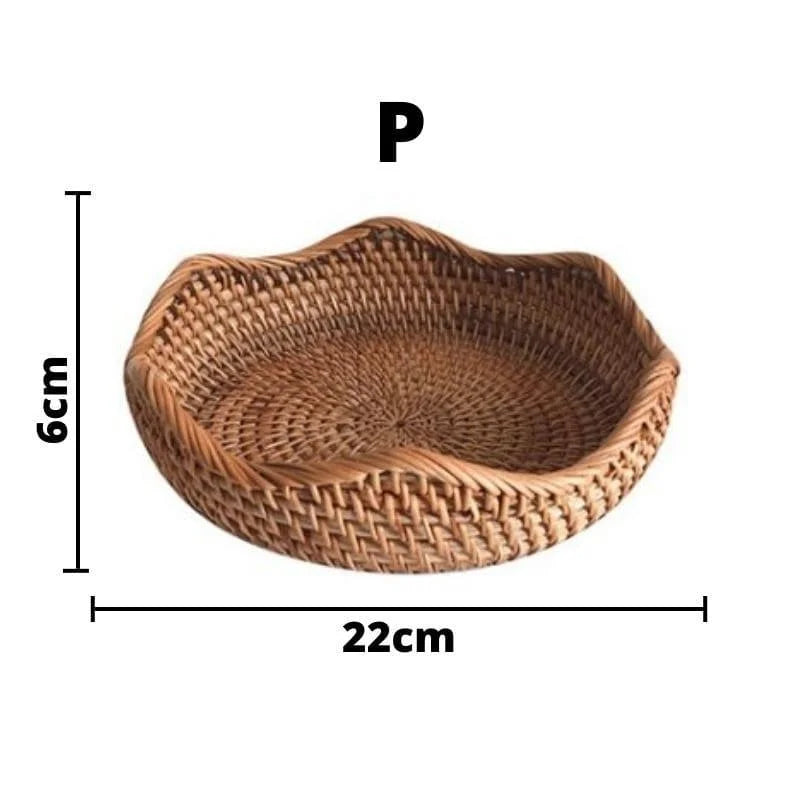 Handwoven rattan organiser basket – view 11
