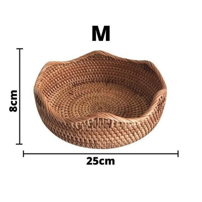 Handwoven rattan organiser basket – view 12