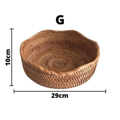 Handwoven rattan organiser basket – view 13