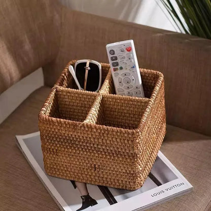 Handwoven rattan storage basket – view 7