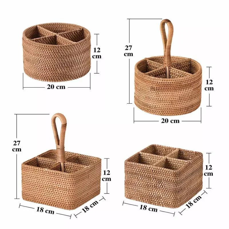 Handwoven rattan storage basket – view 14