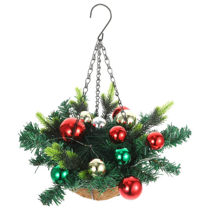 Hanging Christmas Basket with Multicolour LED Lights – view 4