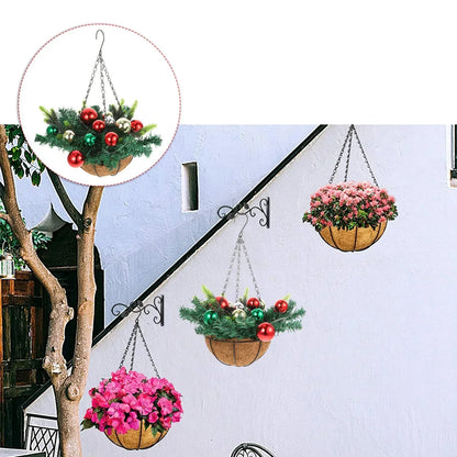 Hanging Christmas Basket with Multicolour LED Lights – view 5
