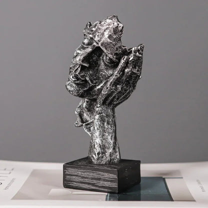 Hear No Evil Vintage Resin Face Sculpture – view 2