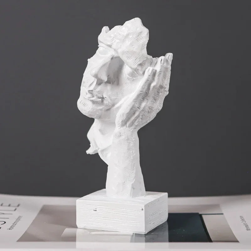 Hear No Evil Vintage Resin Face Sculpture – view 4