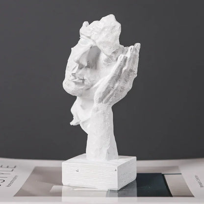 Hear No Evil Vintage Resin Face Sculpture – view 4