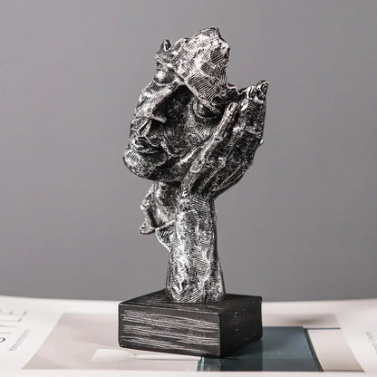 Hear No Evil Vintage Resin Face Sculpture – view 5
