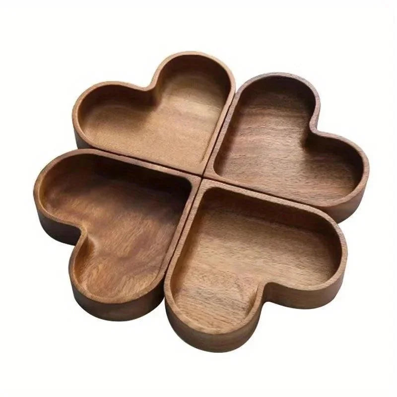 Heart-Shaped Walnut Dessert Tray – view 5