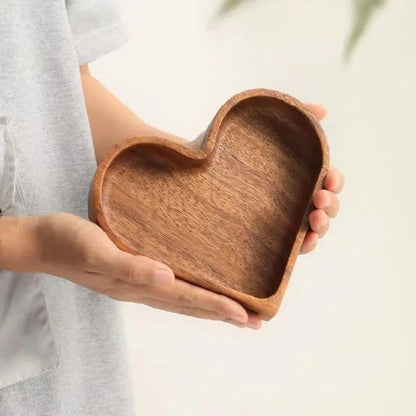 Heart-Shaped Walnut Dessert Tray – view 6