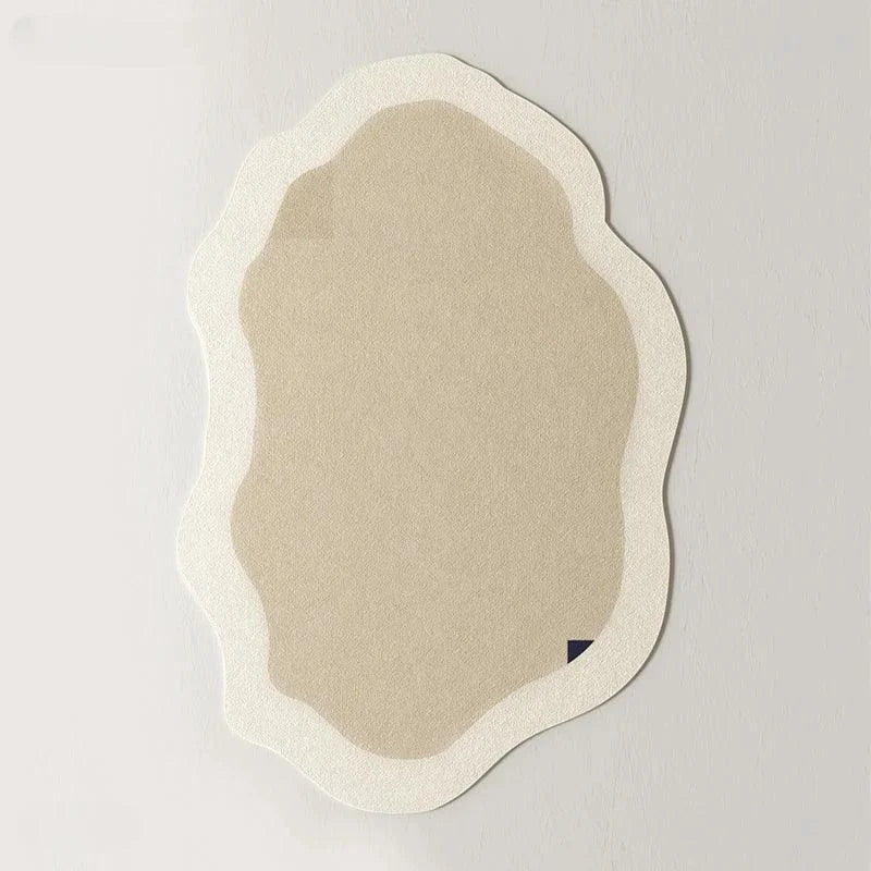 Irregular Geometric Non-Slip Area Rug – Beige – view 2