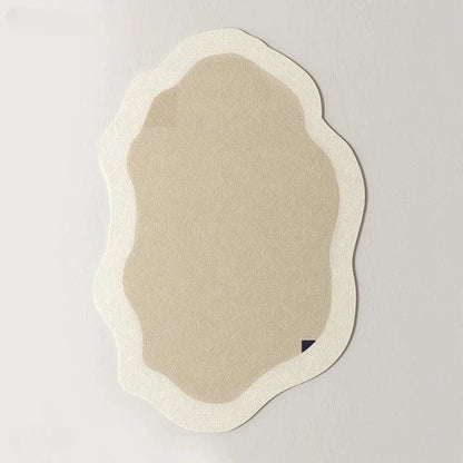 Irregular Geometric Non-Slip Area Rug – Beige – view 2