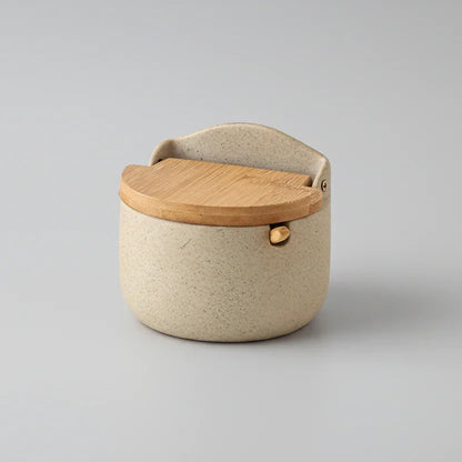 Japanese-Style Ceramic Spice Jar with Bamboo Lid – view 12