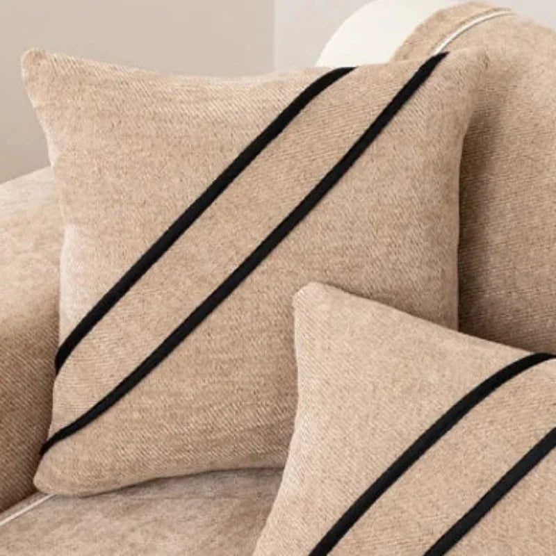 Khaki Lightweight Chenille Non-Slip Sofa Cover – view 11