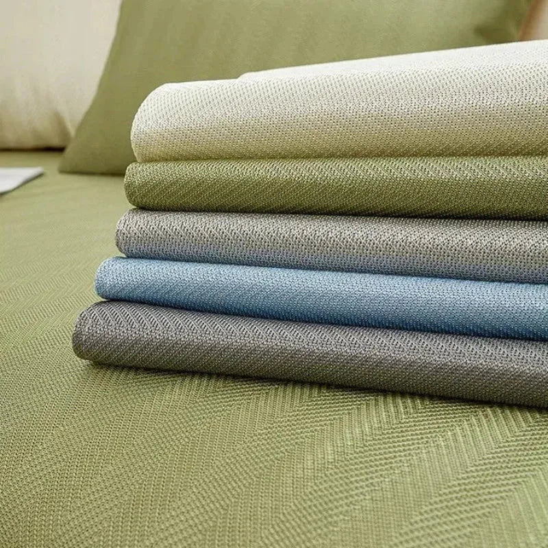 Light Grey Quilted Non-Slip Sofa Cover – view 3
