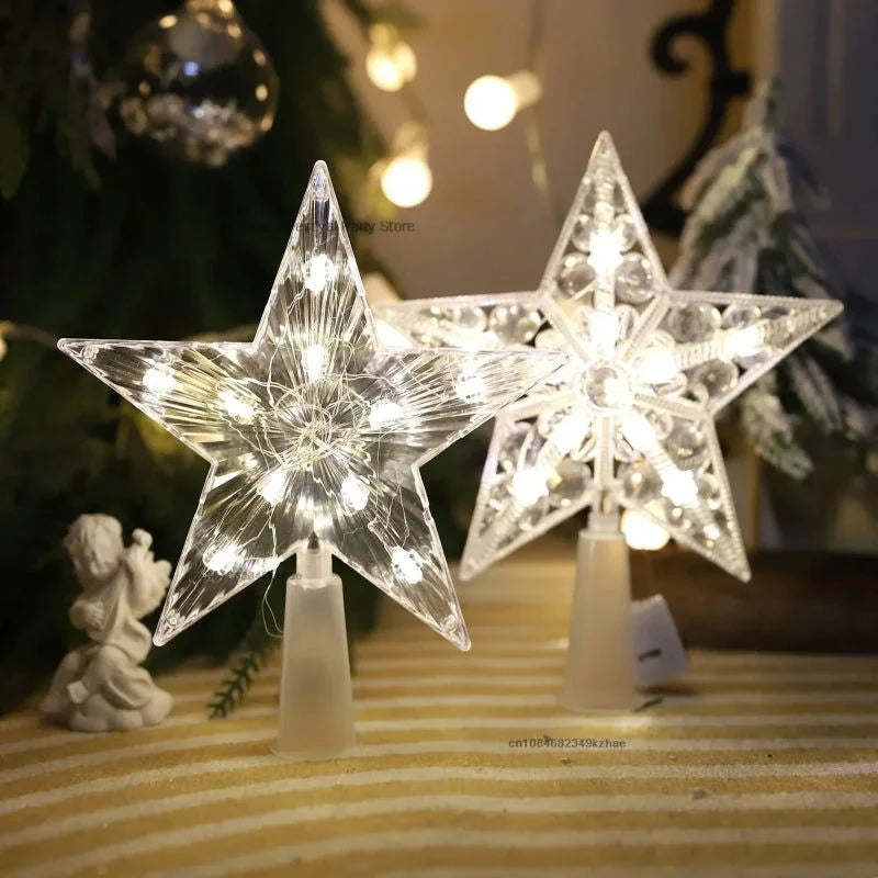 Light-Up Acrylic Christmas Tree Topper Star – 2 Models
