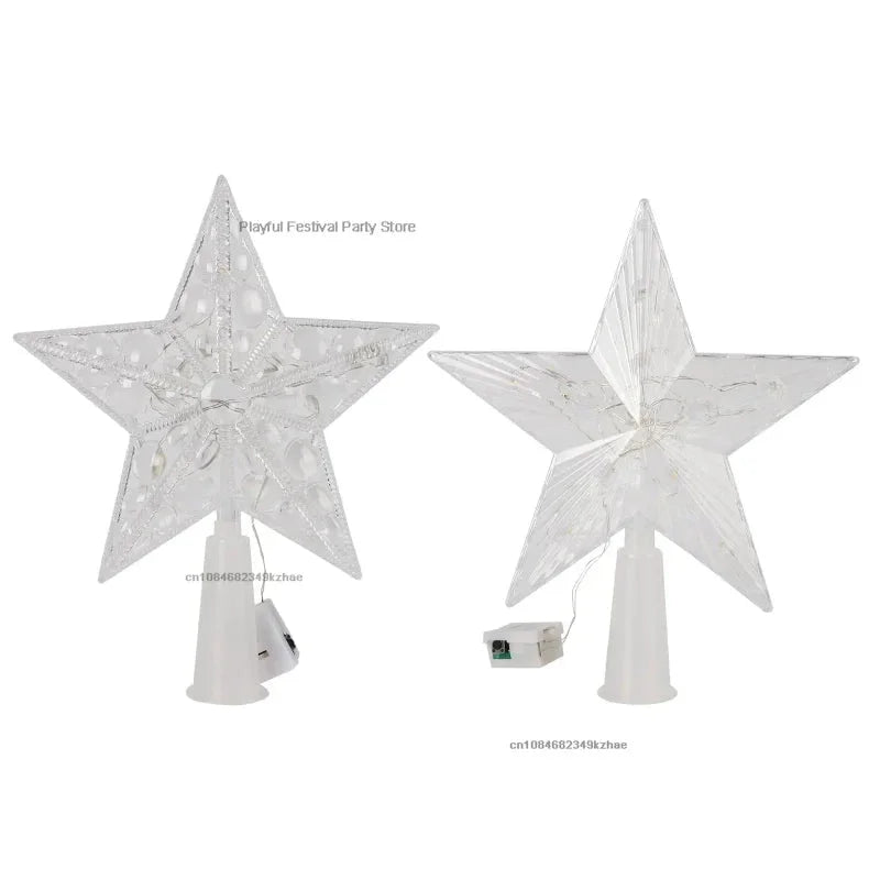 Light-Up Acrylic Christmas Tree Topper Star – 2 Models – view 6