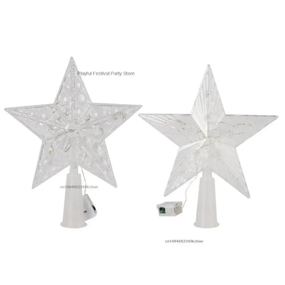 Light-Up Acrylic Christmas Tree Topper Star – 2 Models – view 6
