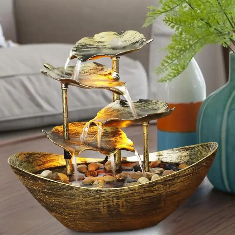 Lotus LED Tabletop Water Fountain – view 2
