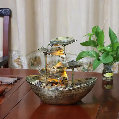 Lotus LED Tabletop Water Fountain – view 4