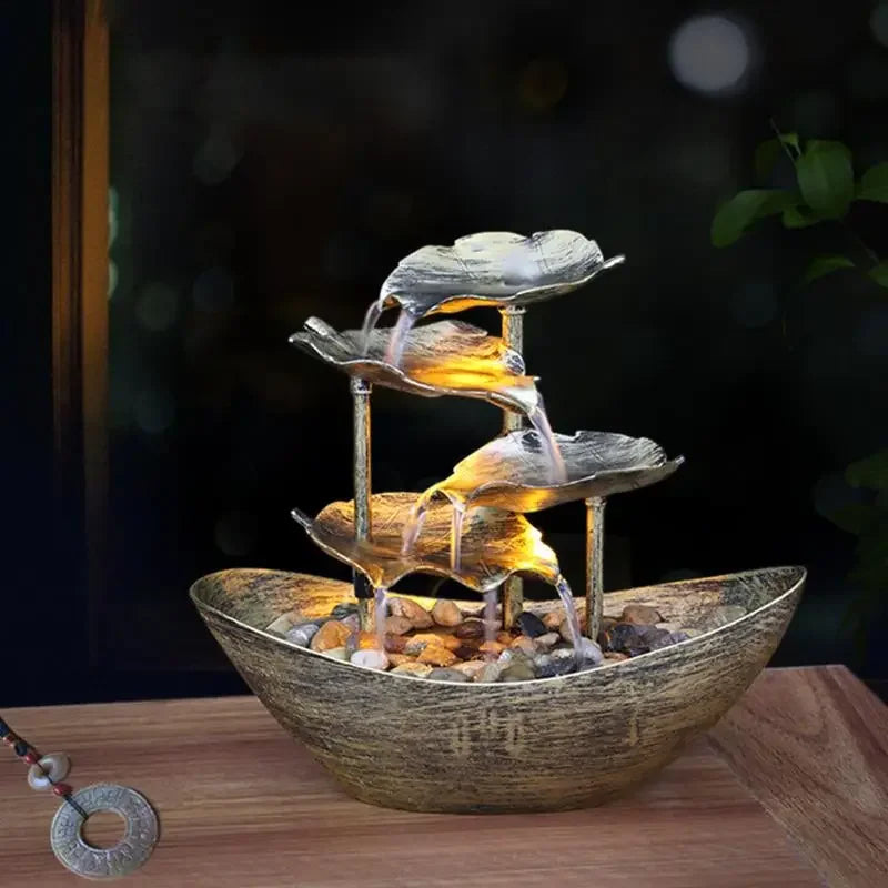 Lotus LED Tabletop Water Fountain – view 5