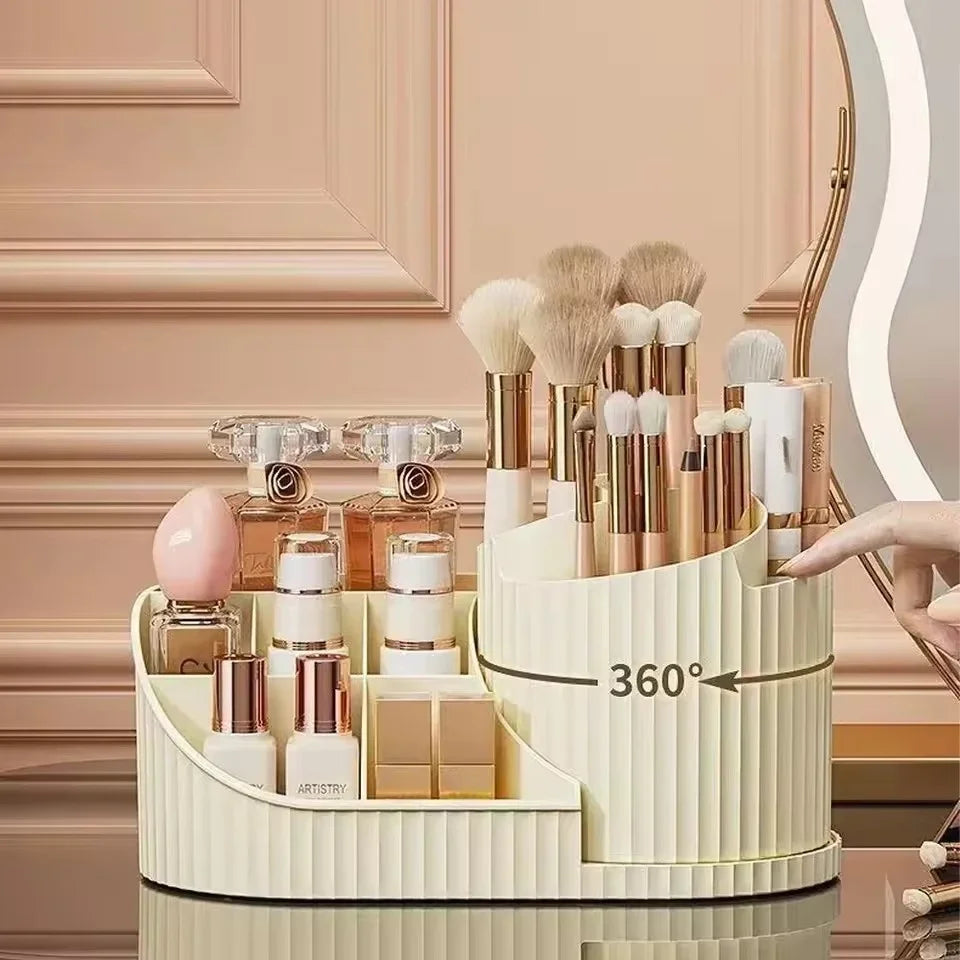 360° Rotating Makeup & Brush Organiser – view 2