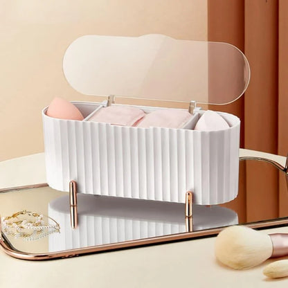 Makeup sponge and cotton organiser