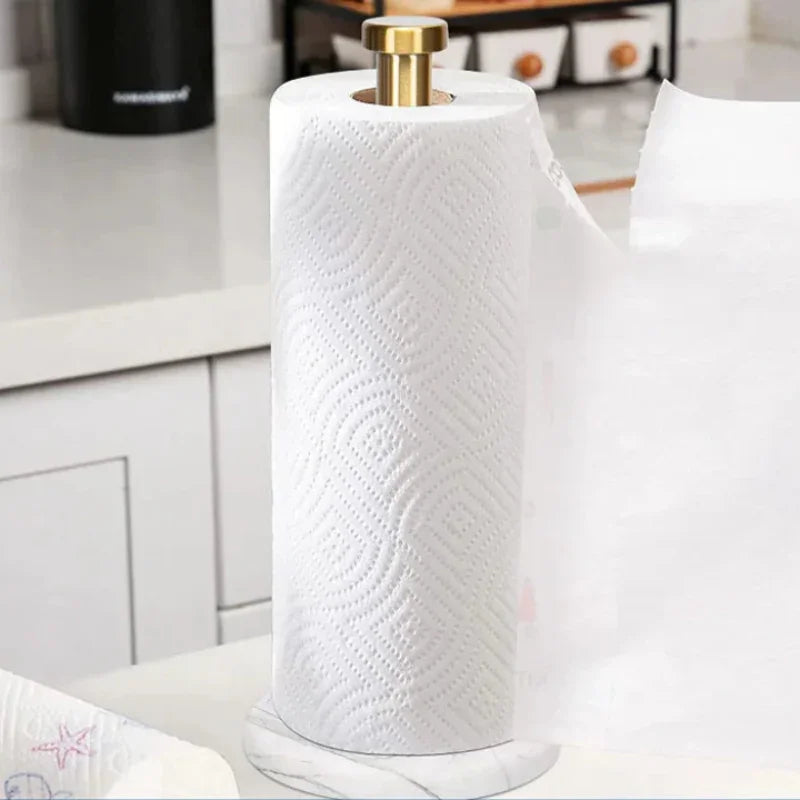 Marble-Style Paper Towel & Cling Film Holder – Gold or Silver – view 2