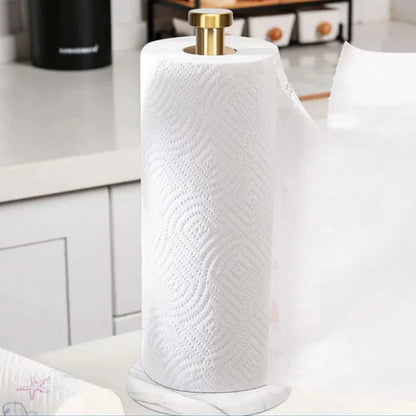 Marble-Style Paper Towel & Cling Film Holder – Gold or Silver – view 2