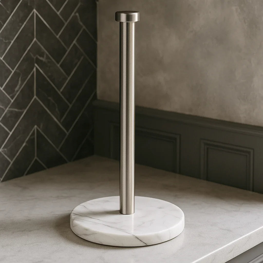 Marble-Style Paper Towel & Cling Film Holder – Gold or Silver – view 3