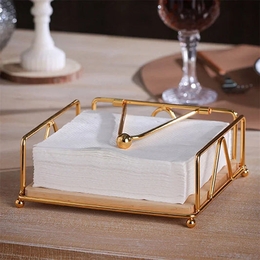 Metal Table Napkin Holder – Gold, White or Black