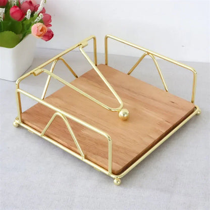 Metal Table Napkin Holder – Gold, White or Black – view 3