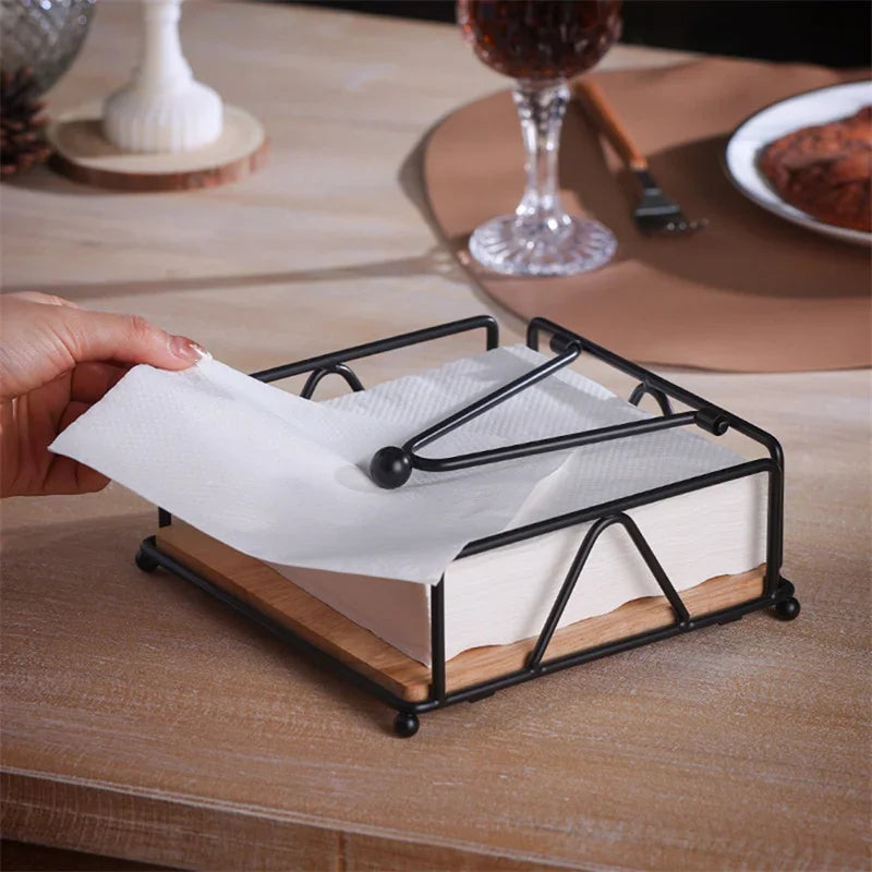 Metal Table Napkin Holder – Gold, White or Black – view 4