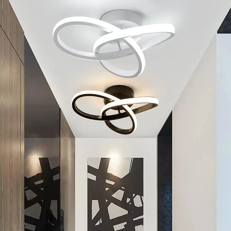 Modern 25W LED Ceiling Light – White or Black – view 2