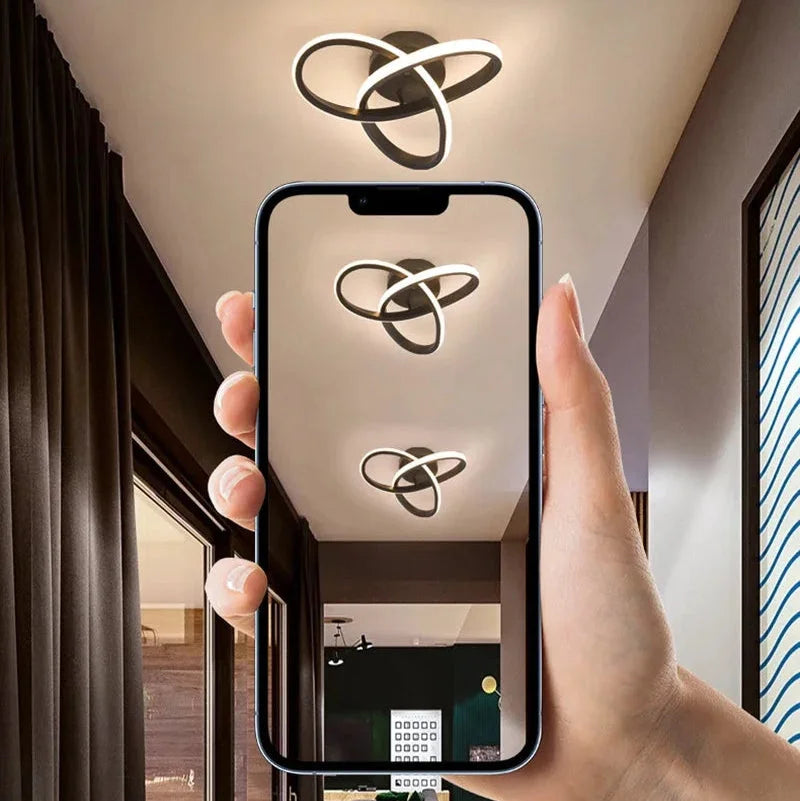 Modern 25W LED Ceiling Light – White or Black – view 6