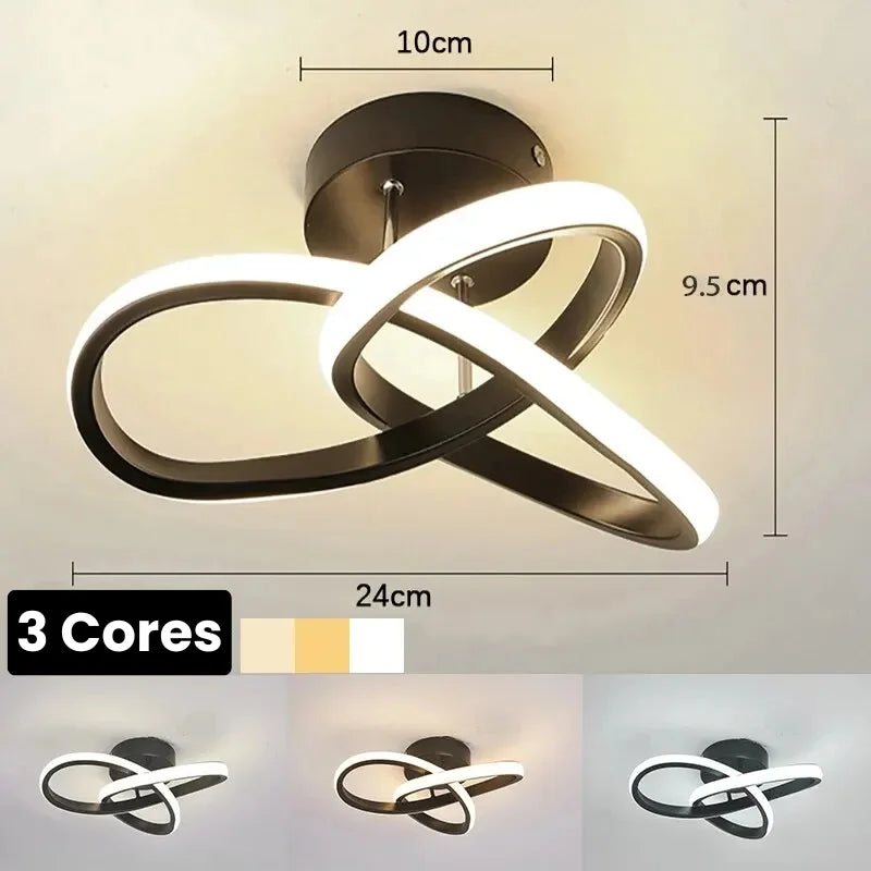 Modern 25W LED Ceiling Light – White or Black – view 9