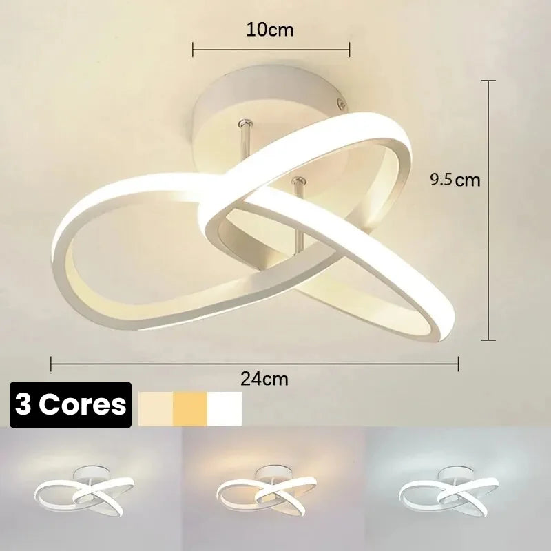 Modern 25W LED Ceiling Light – White or Black – view 11